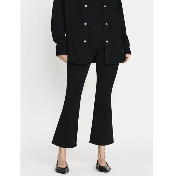 FRAME The Jetset Flare Jeans Sheen Noir Sz 30-34 - Picture 1 of 12